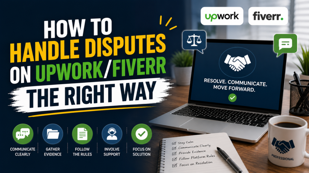 Freelancer Disputes: 7 Smart Steps to Resolve Upwork and Fiverr Conflicts Fast Freelancer guide on how to handle disputes on Upwork and Fiverr the right way
