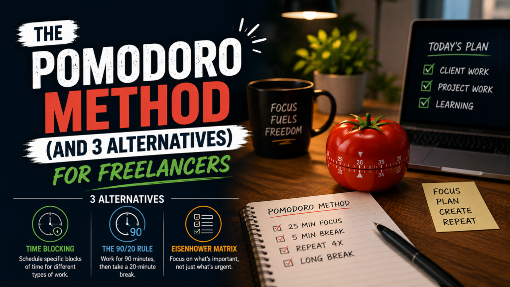Freelancer guide to the Pomodoro Method and 3 alternative productivity techniques
