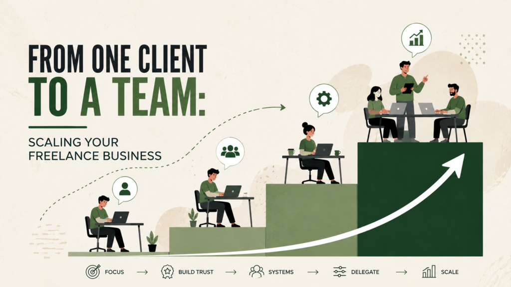 Freelancer transitioning from working solo to leading a small remote team